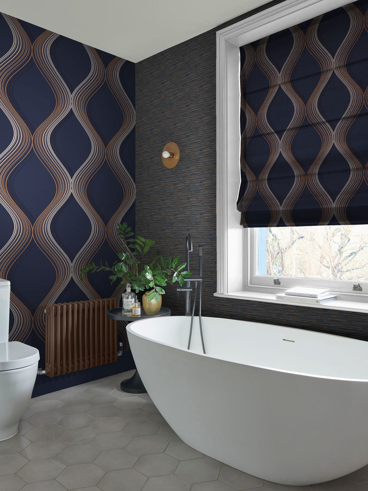 Graham & Brown Blue Euphoria wallpaper sample (British brand)
