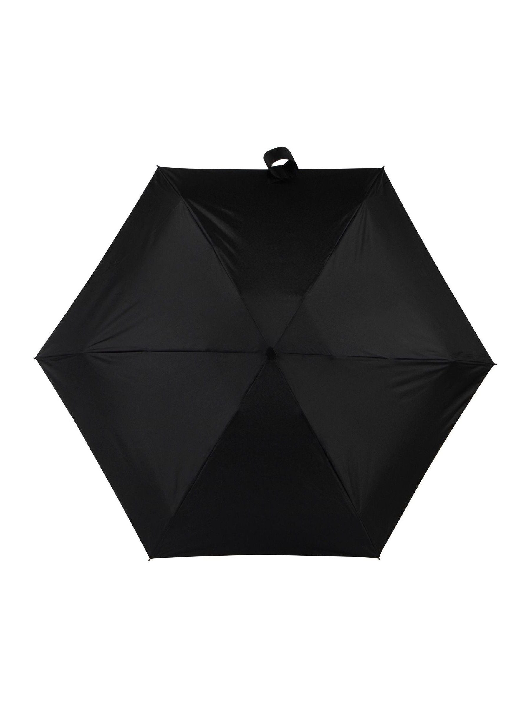 Totes black mini thin flat steel folding umbrella, UK version
