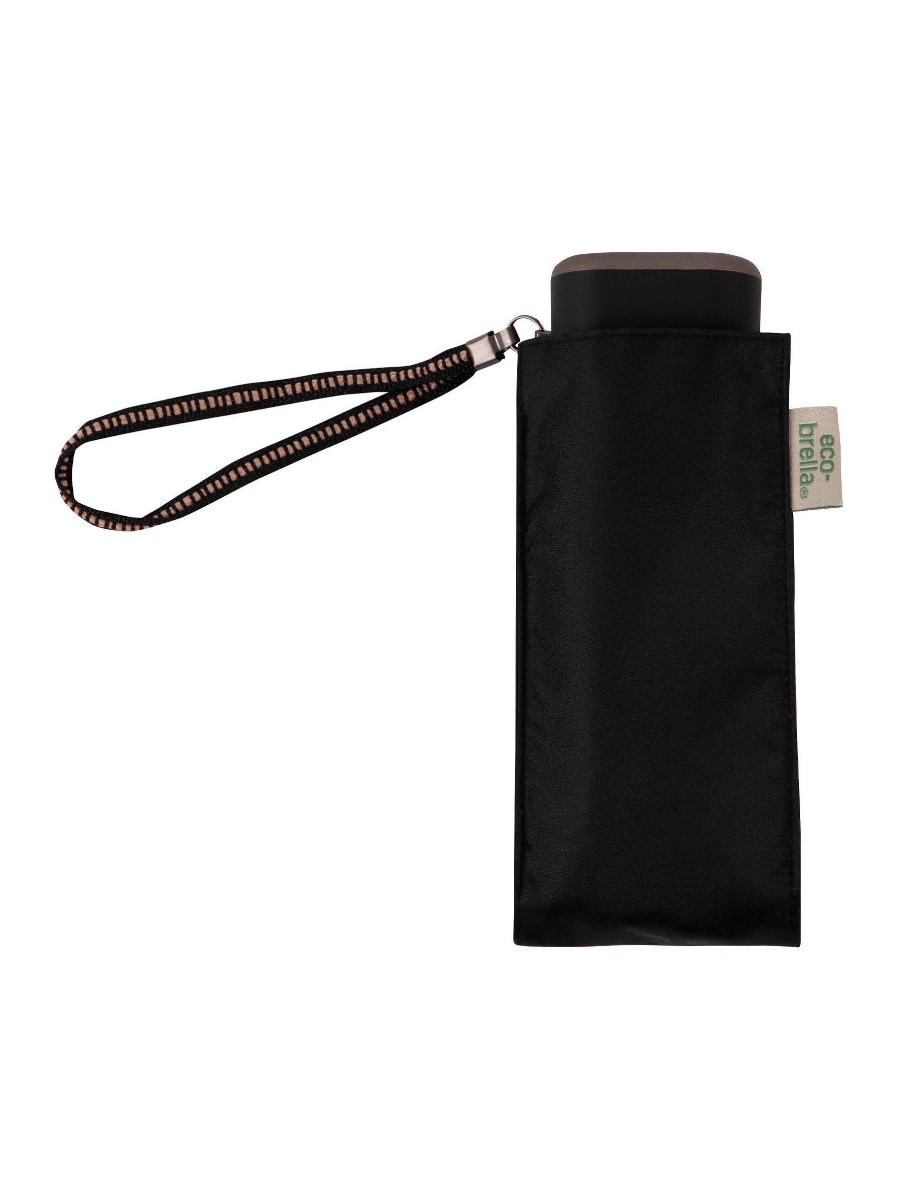 Totes black mini thin flat steel folding umbrella, UK version