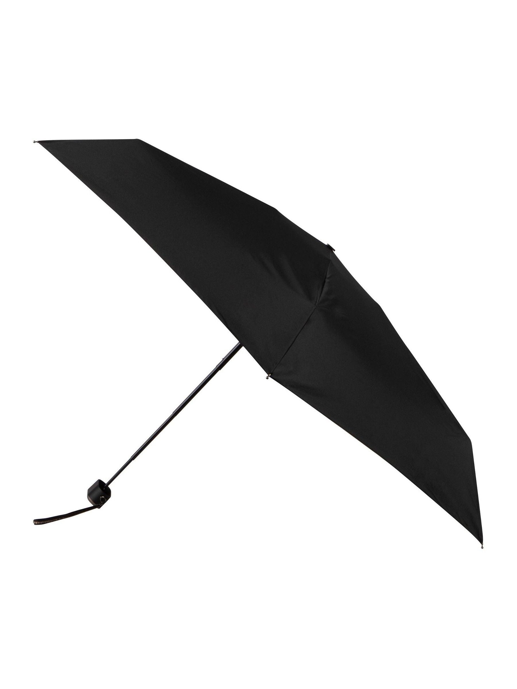 Totes black mini thin flat steel folding umbrella, UK version