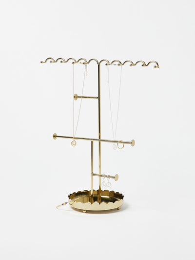 Oliver Bonas Gold Metal Wiggle Metal Jewellery Stand
