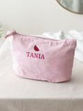No Ordinary Gift embroidered makeup bag with fruity icon (British brand)