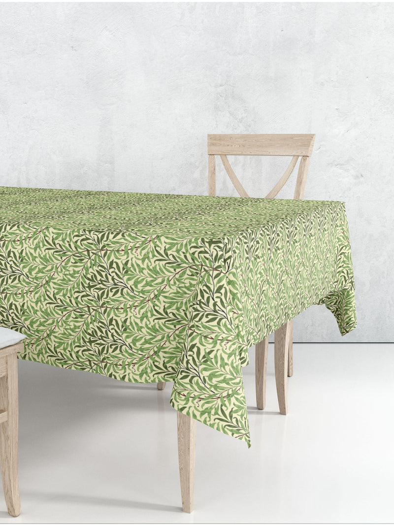 William Morris Gallery Willow Boughs green tablecloth, imported from the UK