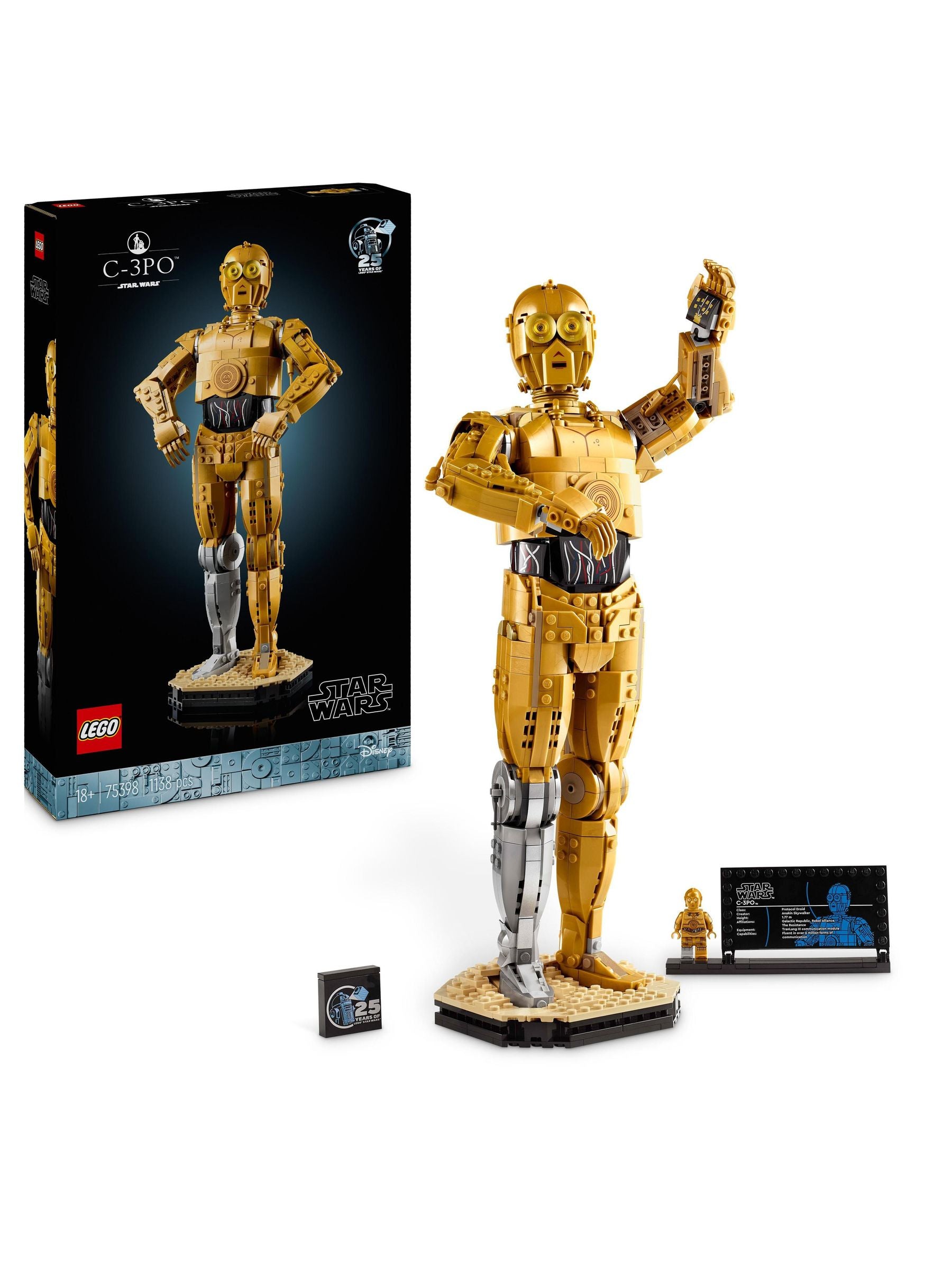 LEGO Star Wars C-3PO building set 1138 pieces, imported from the UK