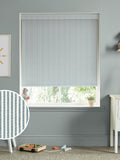 Sophie Allport blue Stamford Stripe roller blind (British brand)