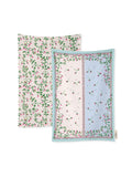Cath Kidston Twin Flowers Tea 100% Cotton Towels Set Of 4