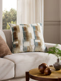 Black/White Cut Velvet Retro Etch 59 x 59cm Cushion