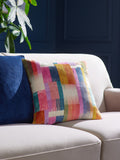 Black/White Cut Velvet Retro Etch 59 x 59cm Cushion