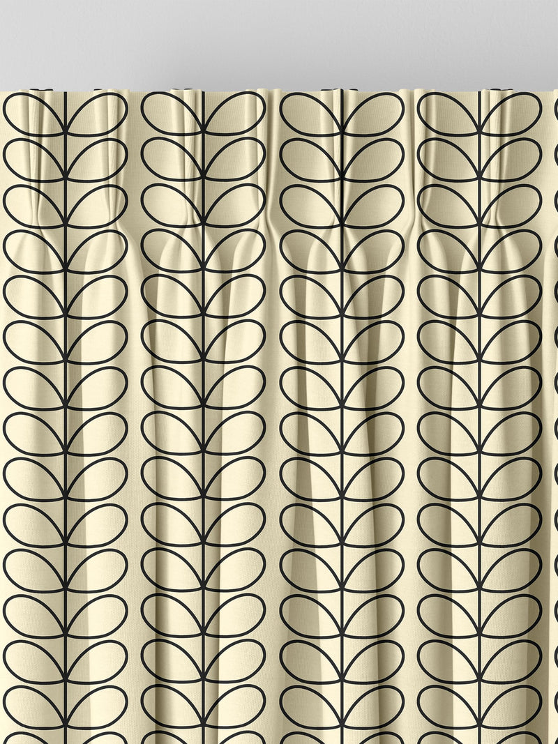 Orla Kiely Black Linear Stem made to measure curtains (British brand)