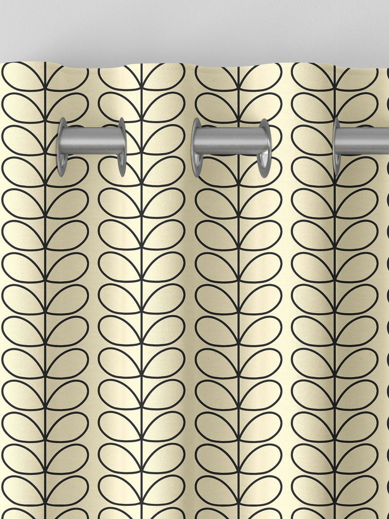 Orla Kiely Black Linear Stem made to measure curtains (British brand)