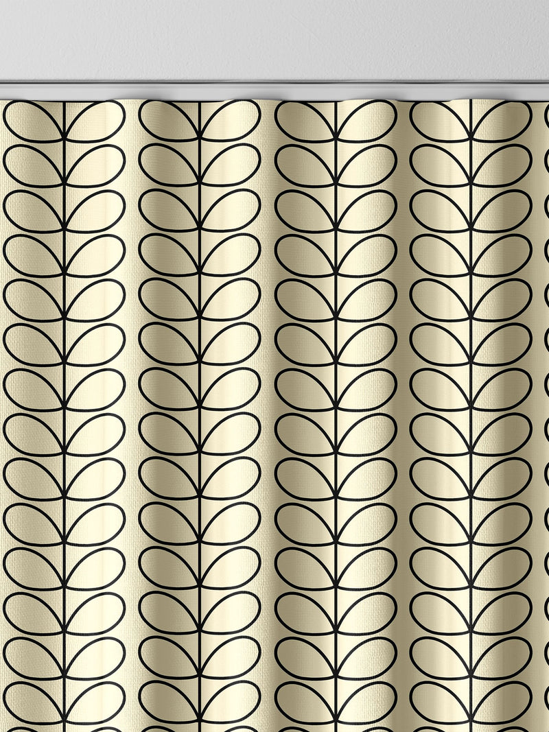 Orla Kiely Black Linear Stem made to measure curtains (British brand)