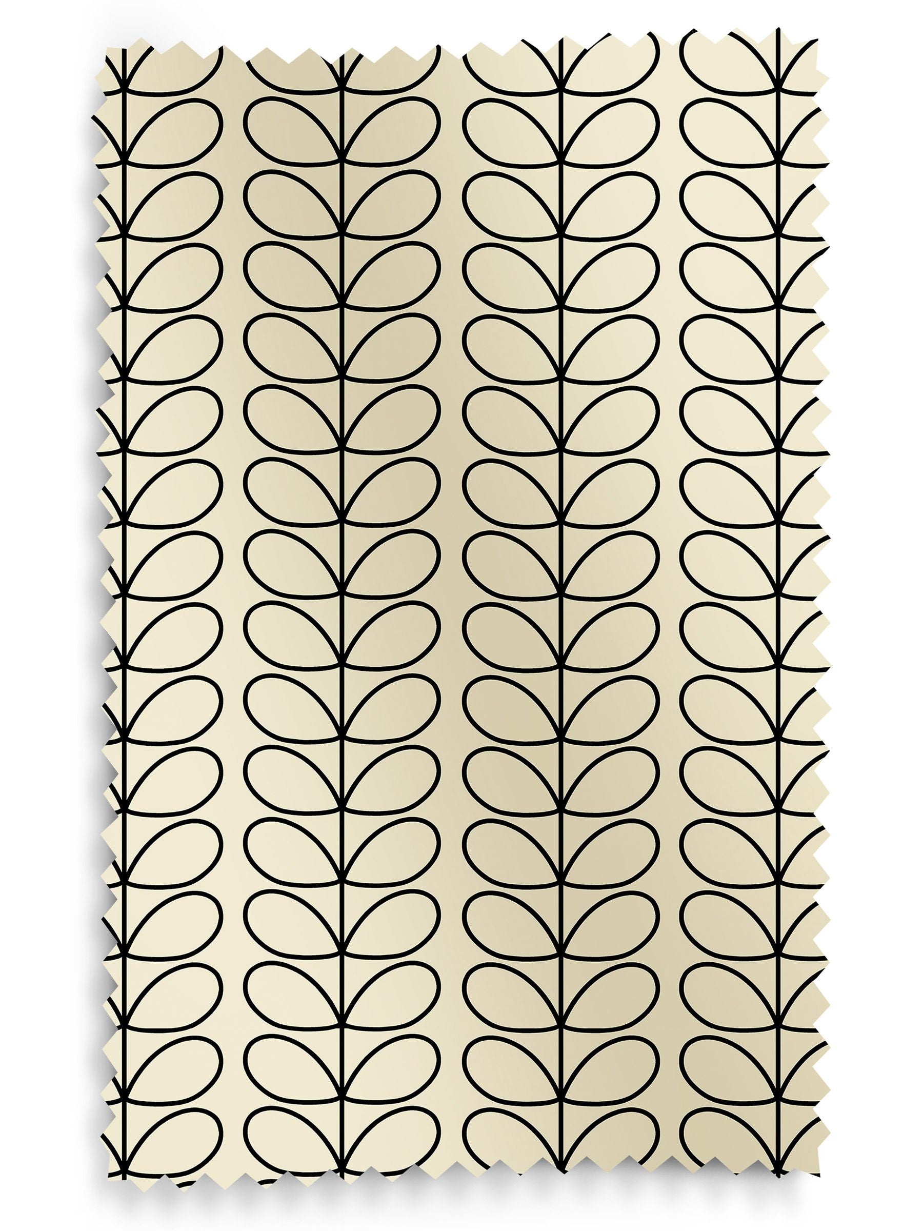 Orla Kiely Black Linear Stem made to measure curtains (British brand)