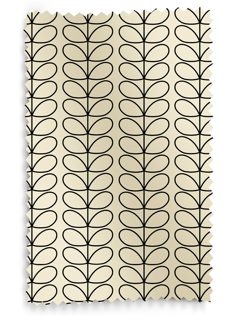 Orla Kiely Black Linear Stem made to measure curtains (British brand)