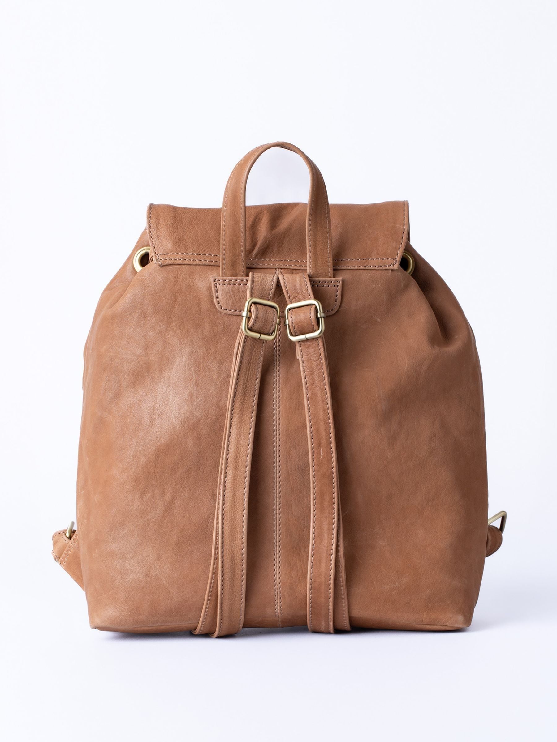 Lakeland Leather taupe Harstone backpack, imported from the UK