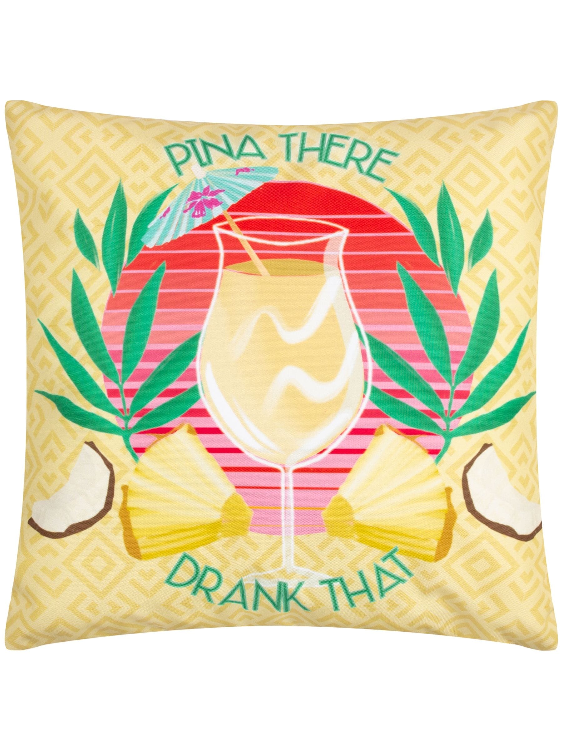 Furn yellow pina there abstract outdoor cushion, UK version
