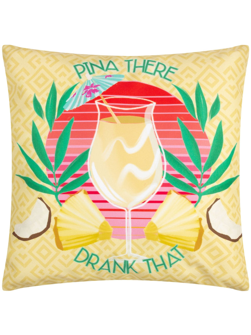 Furn yellow pina there abstract outdoor cushion, UK version