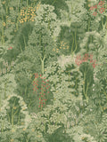 Graham & Brown Green New Eden wallpaper sample, imported from the UK