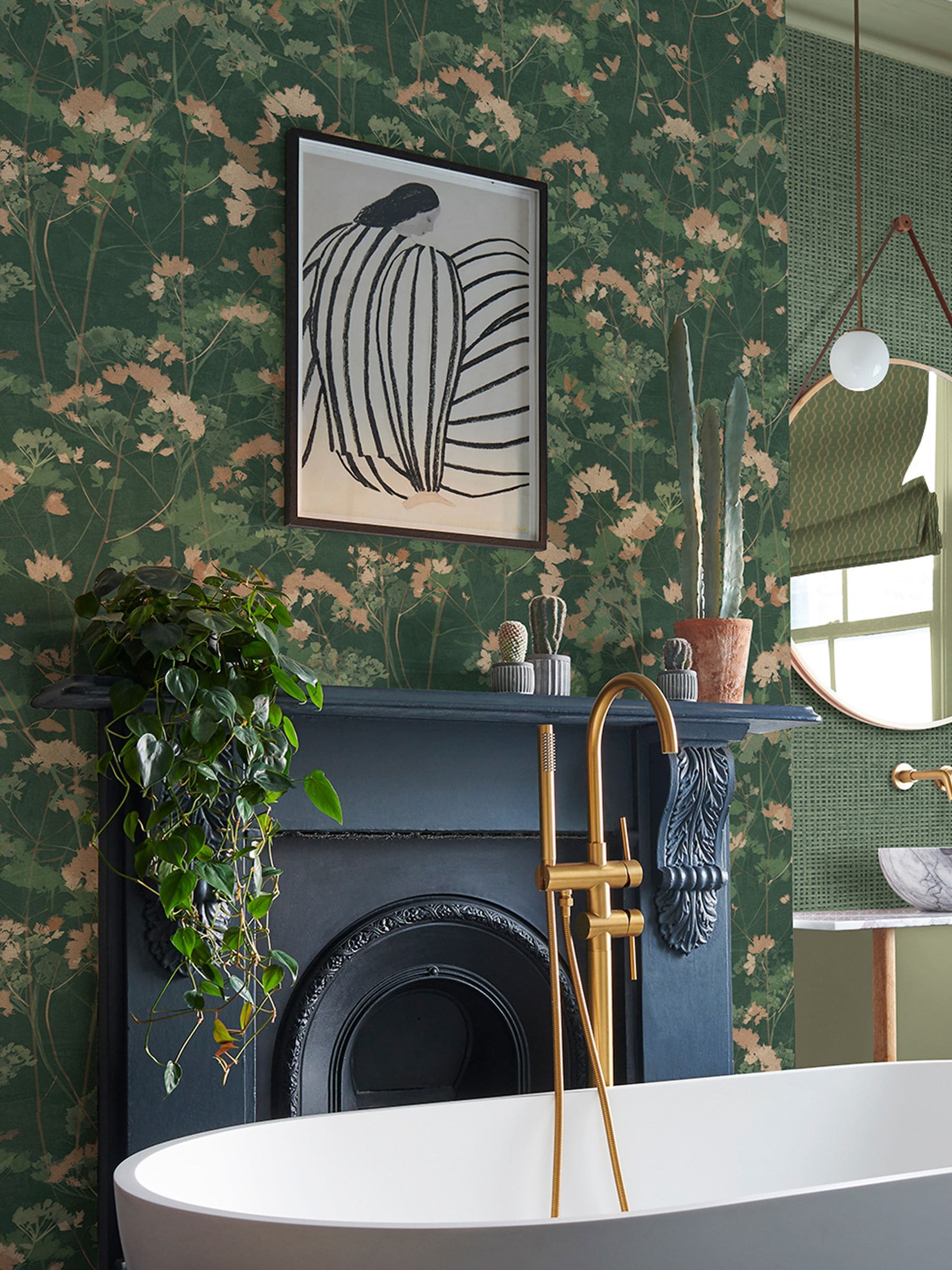 Graham & Brown Palm Flower Press wallpaper sample A4, UK version