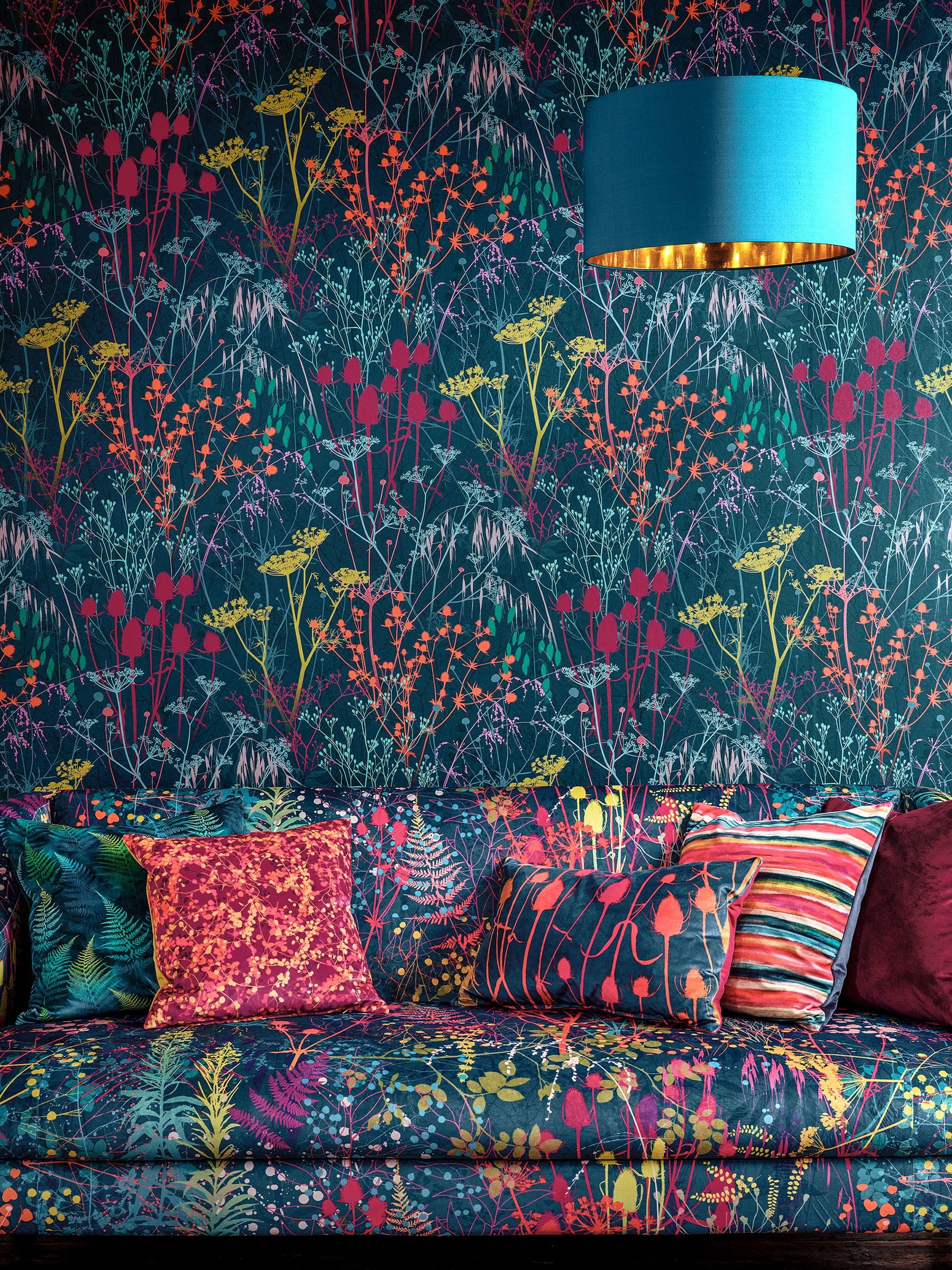 Clarissa Hulse Blue Summer Border Rainbow wallpaper border - British product