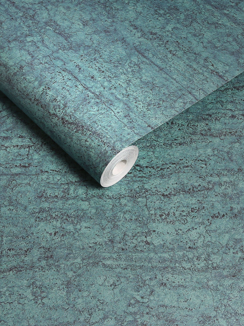 Graham & Brown Teal Vincenzo wallpaper sample A4 (British brand)