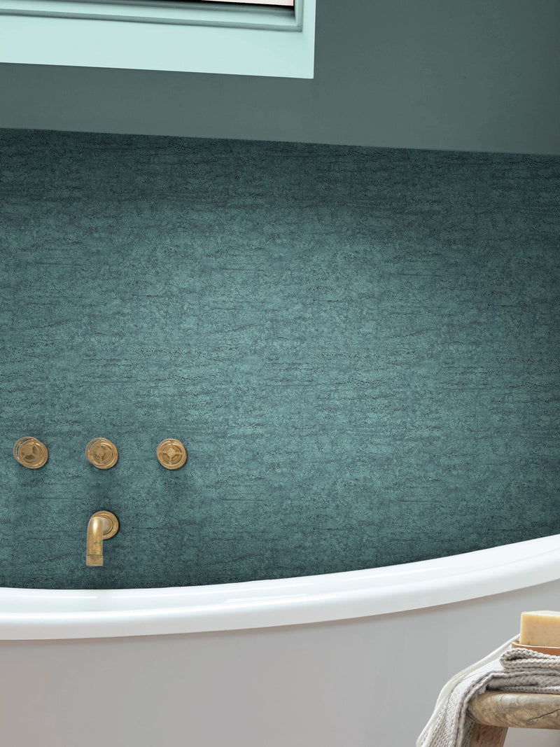 Graham & Brown Teal Vincenzo wallpaper sample A4 (British brand)
