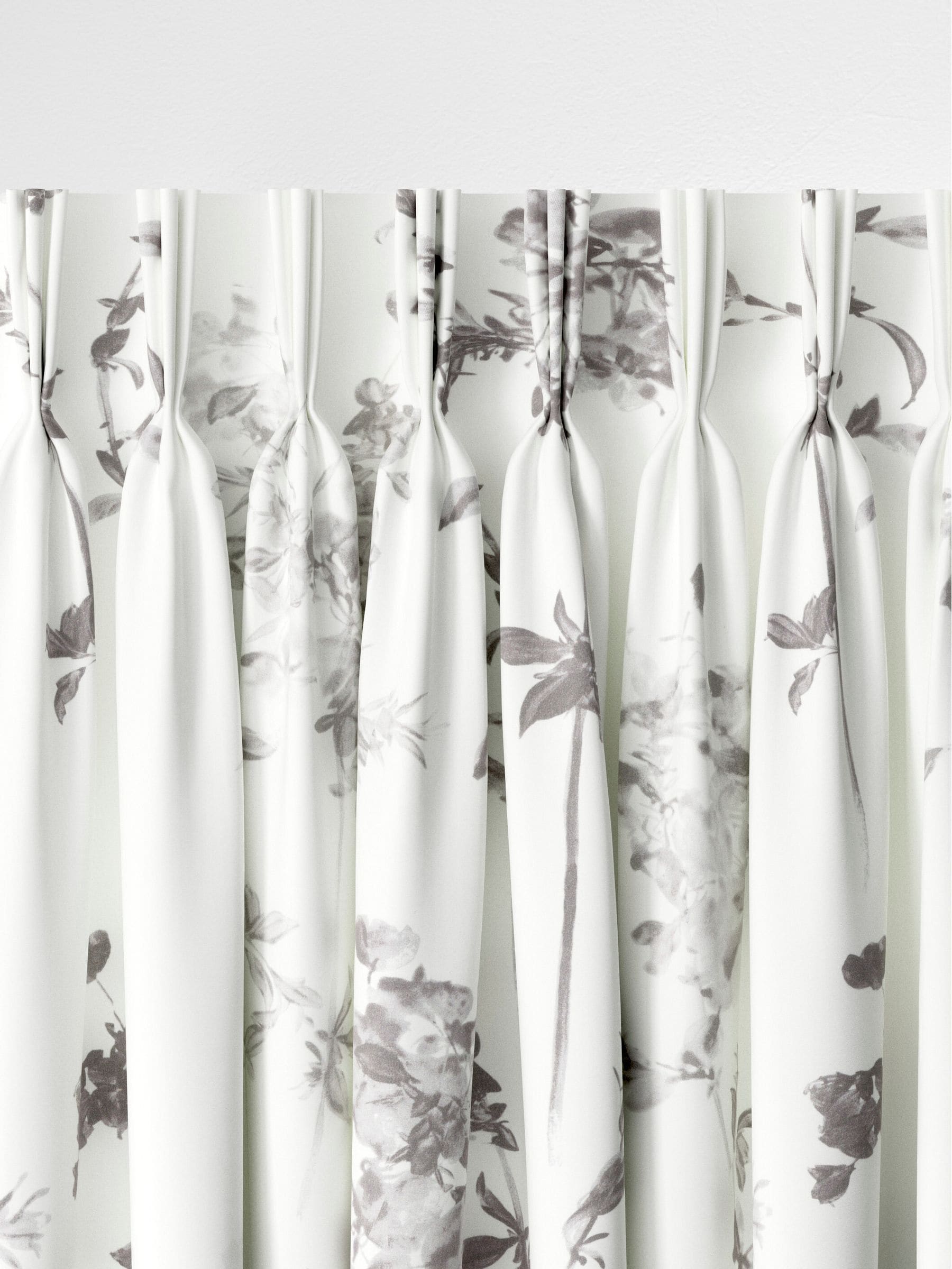 Next grey floral made to measure curtains, 100% cotton (British brand)
