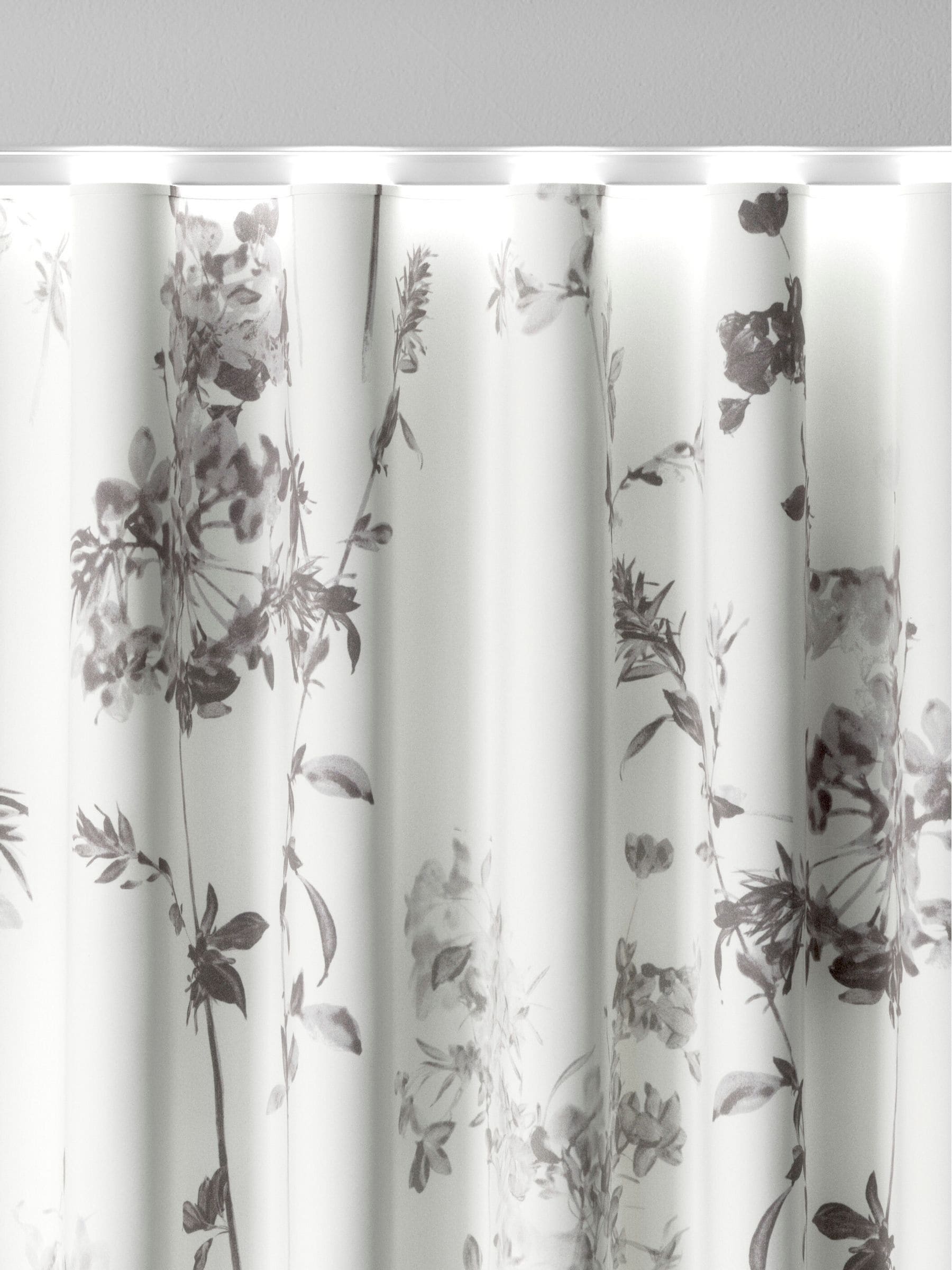Next grey floral made to measure curtains, 100% cotton (British brand)