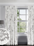 Next grey floral made to measure curtains, 100% cotton (British brand)