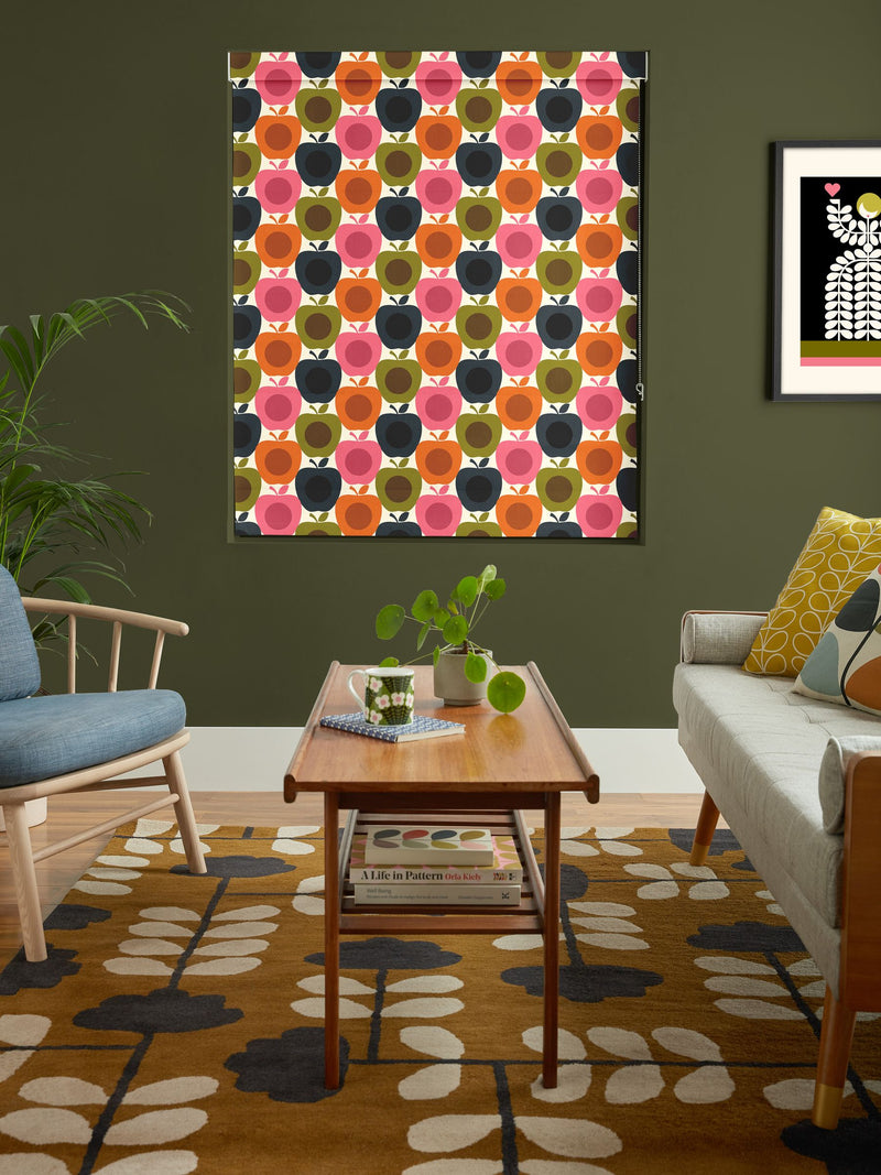 Orla Kiely Pink Apples roman blind 100% cotton, UK version