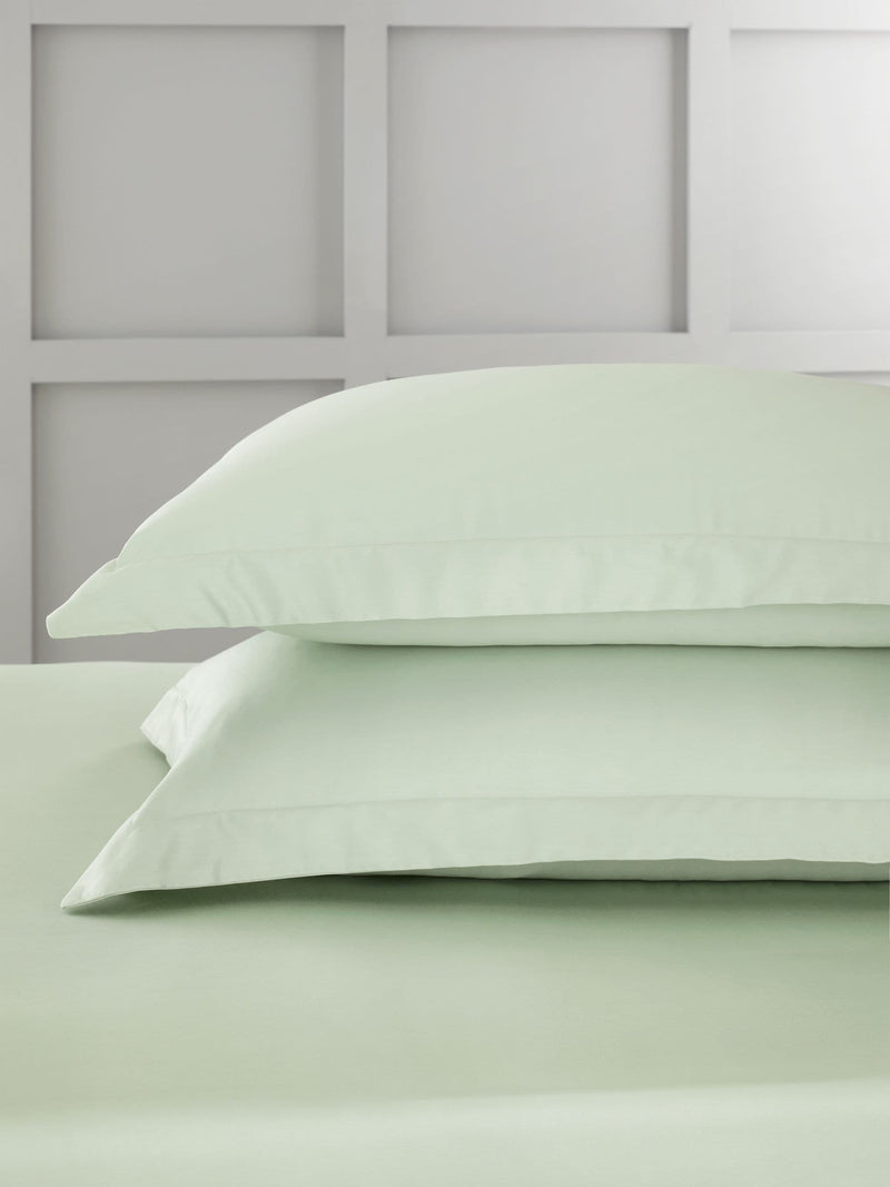 Bianca Blue 400 Thread Count Cotton Sateen Oxford Pillowcases Set of 2 (50x75cm)