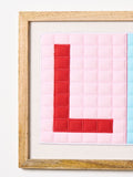 Oliver Bonas Multi Love Patchwork Framed Wall Art