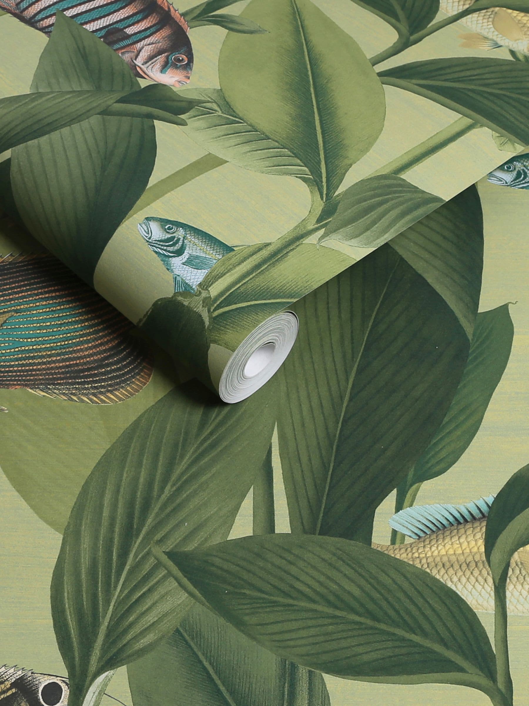 Graham & Brown Green Aquarium wallpaper sample A4 (British brand)