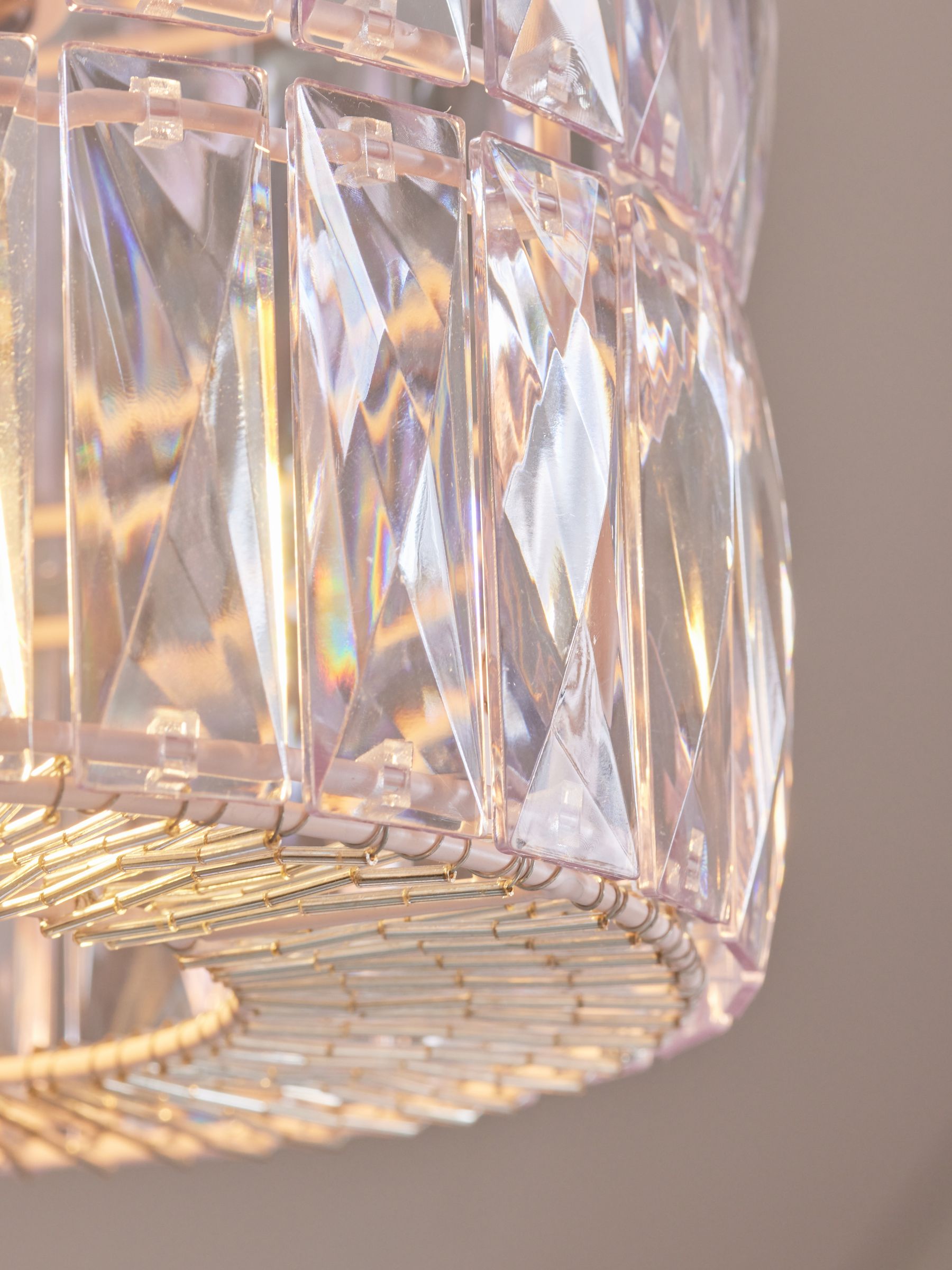 Pink Aria pendant light shade 23cm, UK version