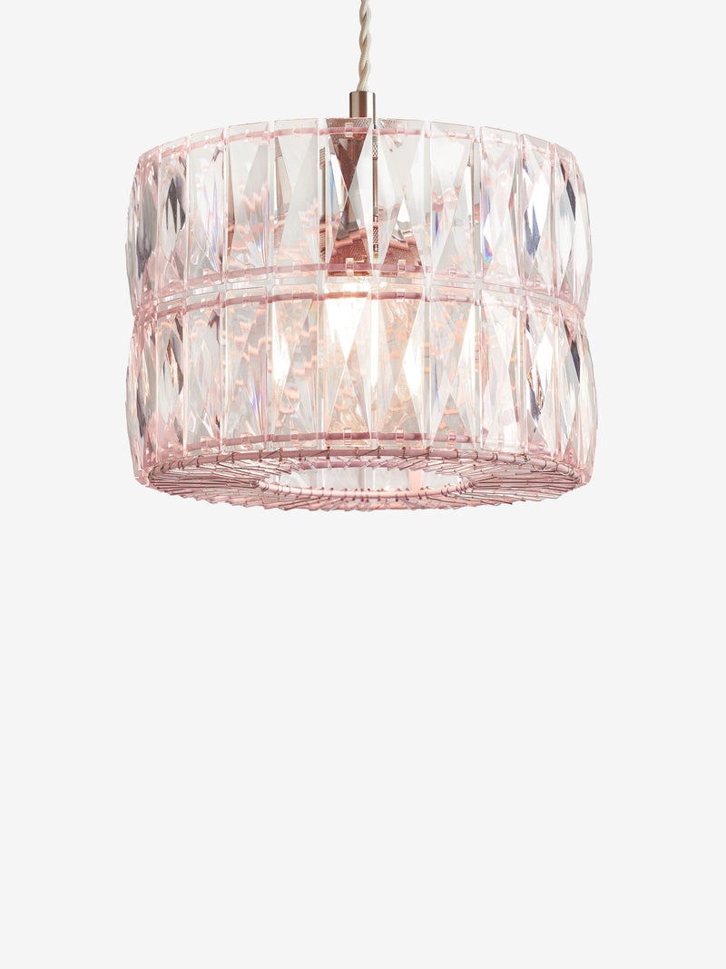 Pink Aria pendant light shade 23cm, UK version