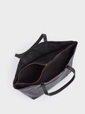 Osprey London black Vintage Santa Fe leather tote bag, UK version