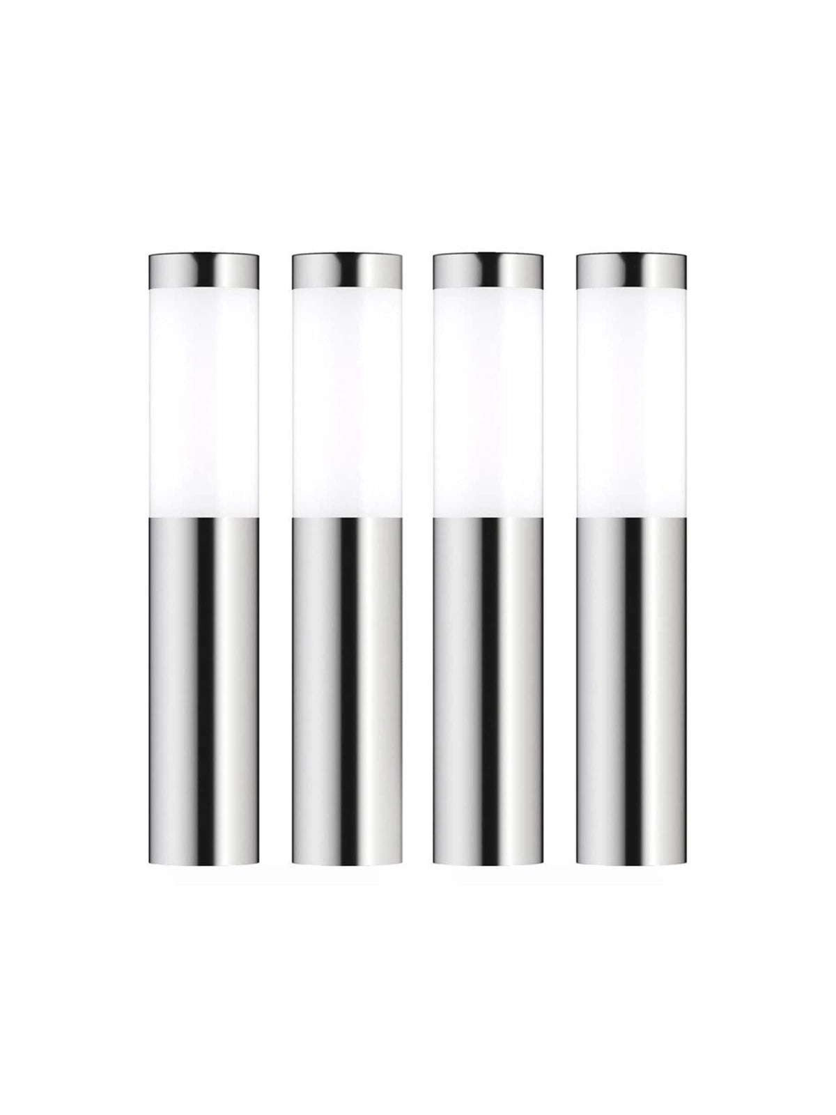 SolarCentre Mini London silver solar post lights set of 4, UK version