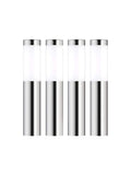 SolarCentre Mini London silver solar post lights set of 4, UK version