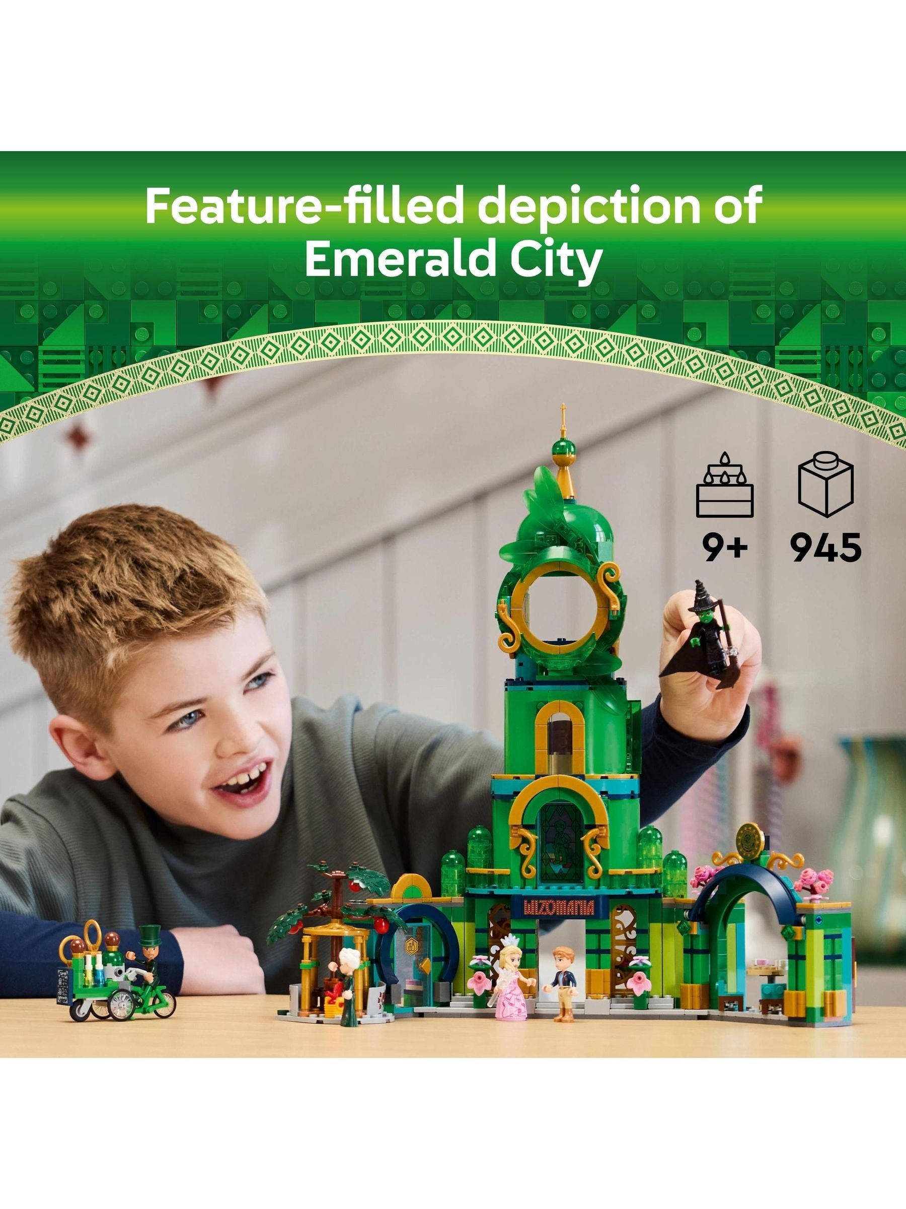 Lego Wicked Emerald City building set 945 pieces, imported from the UK