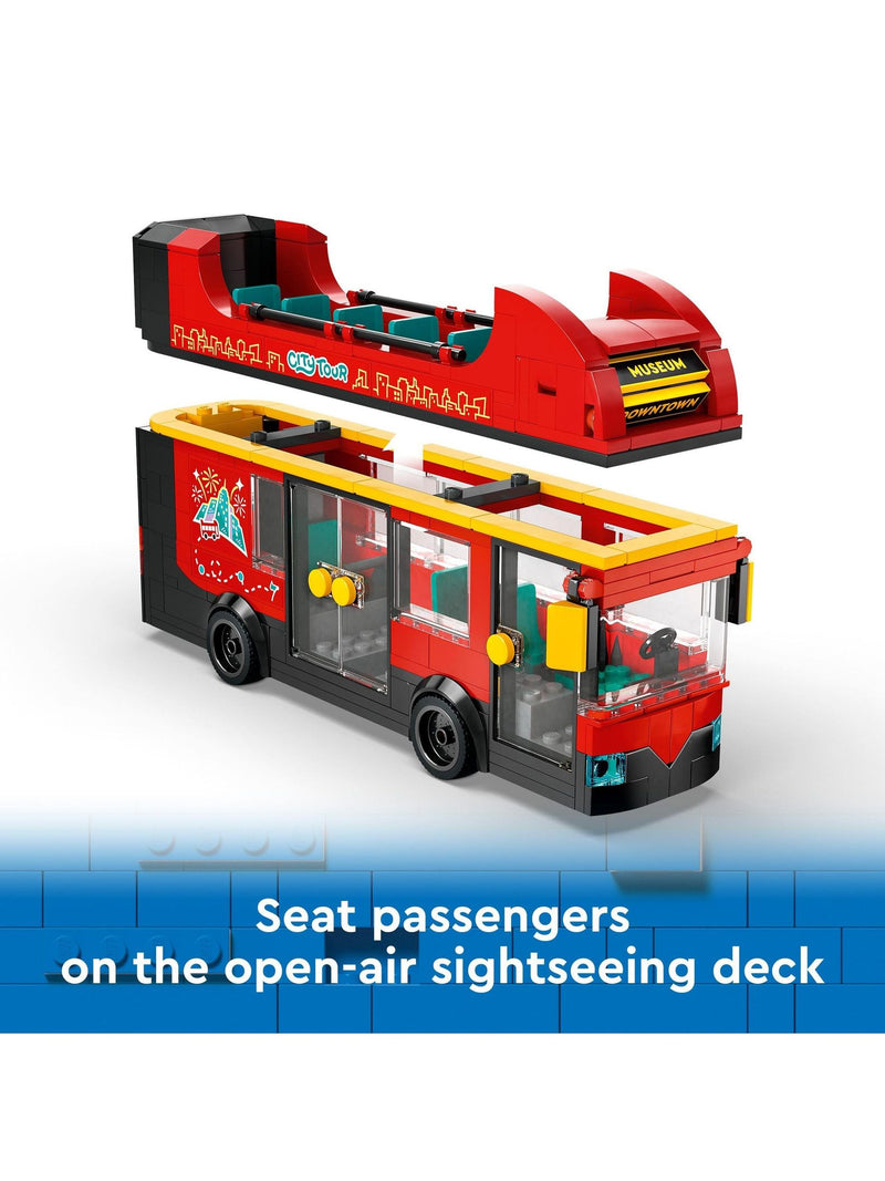 LEGO City red double-decker sightseeing bus toy - British product