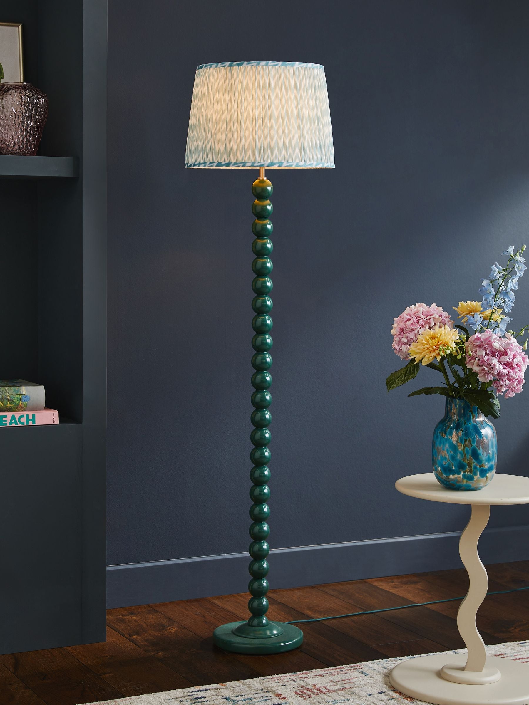 Red Bobbin Floor Lamp