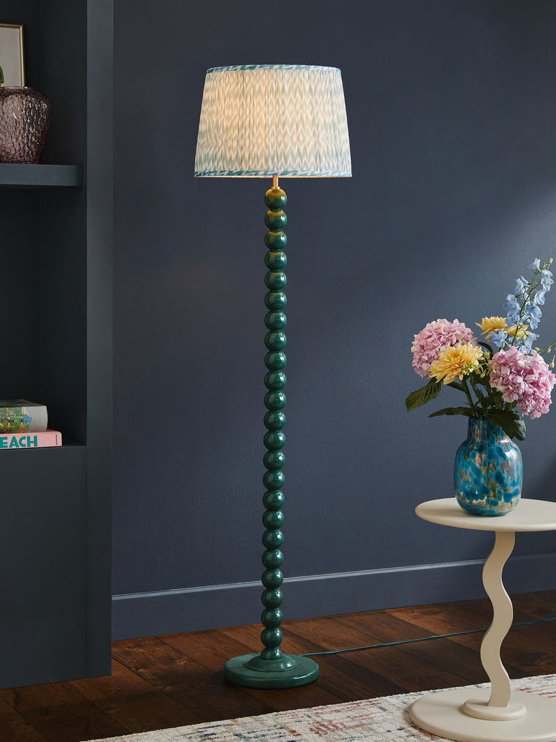 Red Bobbin Floor Lamp