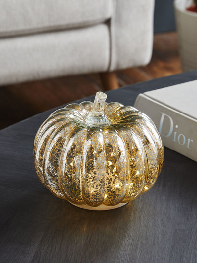 Next Silver Pumpkin Mercury Glass Feature Light- Buy online at McGrocer