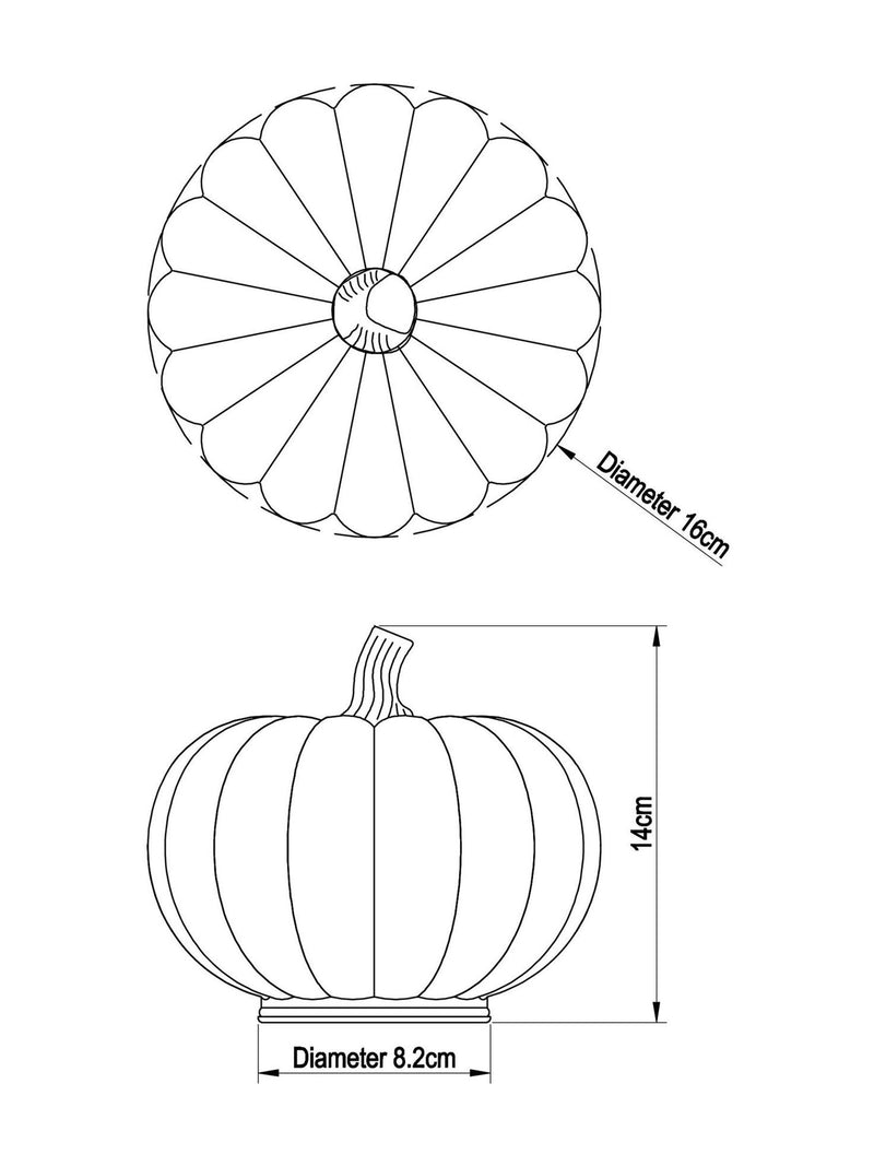 Silver mercury glass pumpkin light 15cm, imported from the UK