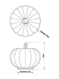 Silver mercury glass pumpkin light 15cm, imported from the UK