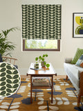 Orla Kiely Botanica Stem roman blind in olive green, UK version