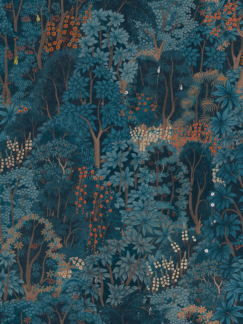 Graham & Brown Blue New Eden wallpaper sample, UK version