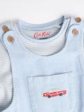 Cath Kidston blue corduroy baby dungaree and bodysuit set (British brand)
