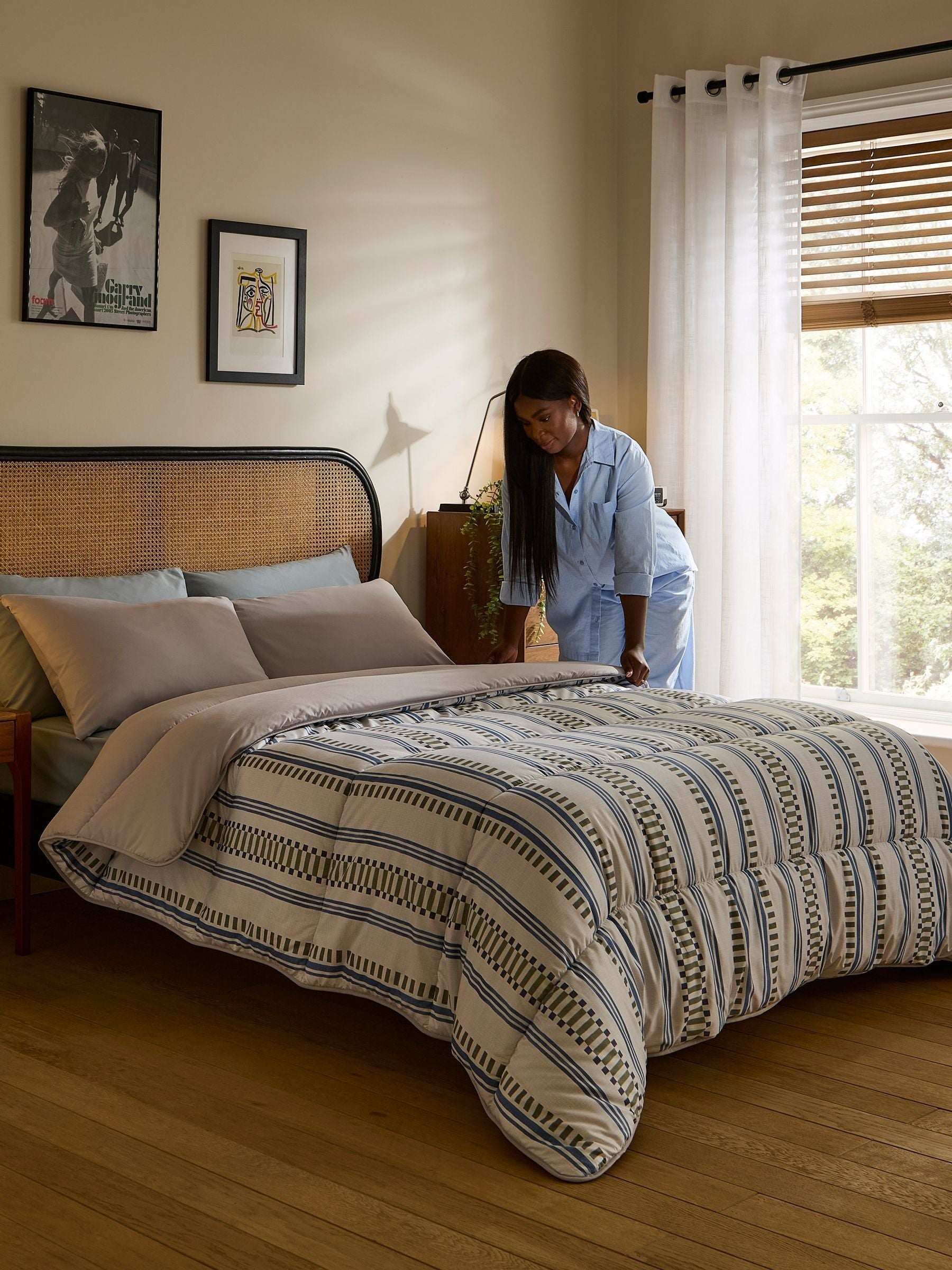 Night Lark coverless duvet set abstract stripes - British product