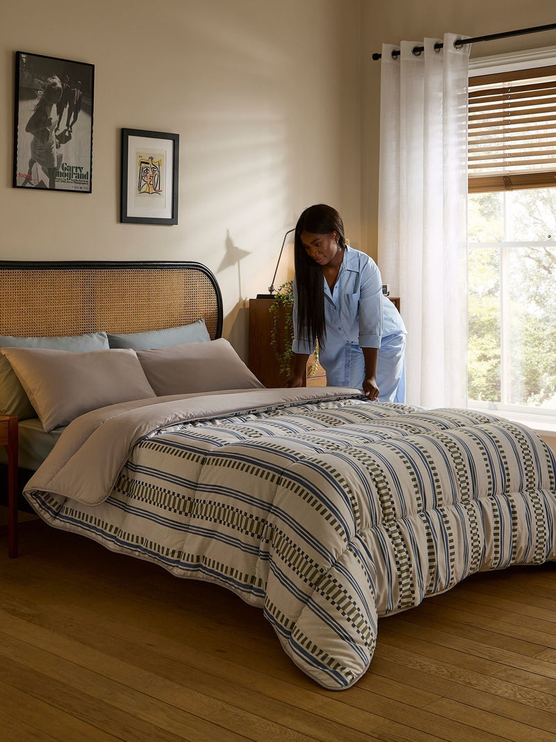 Night Lark coverless duvet set abstract stripes - British product