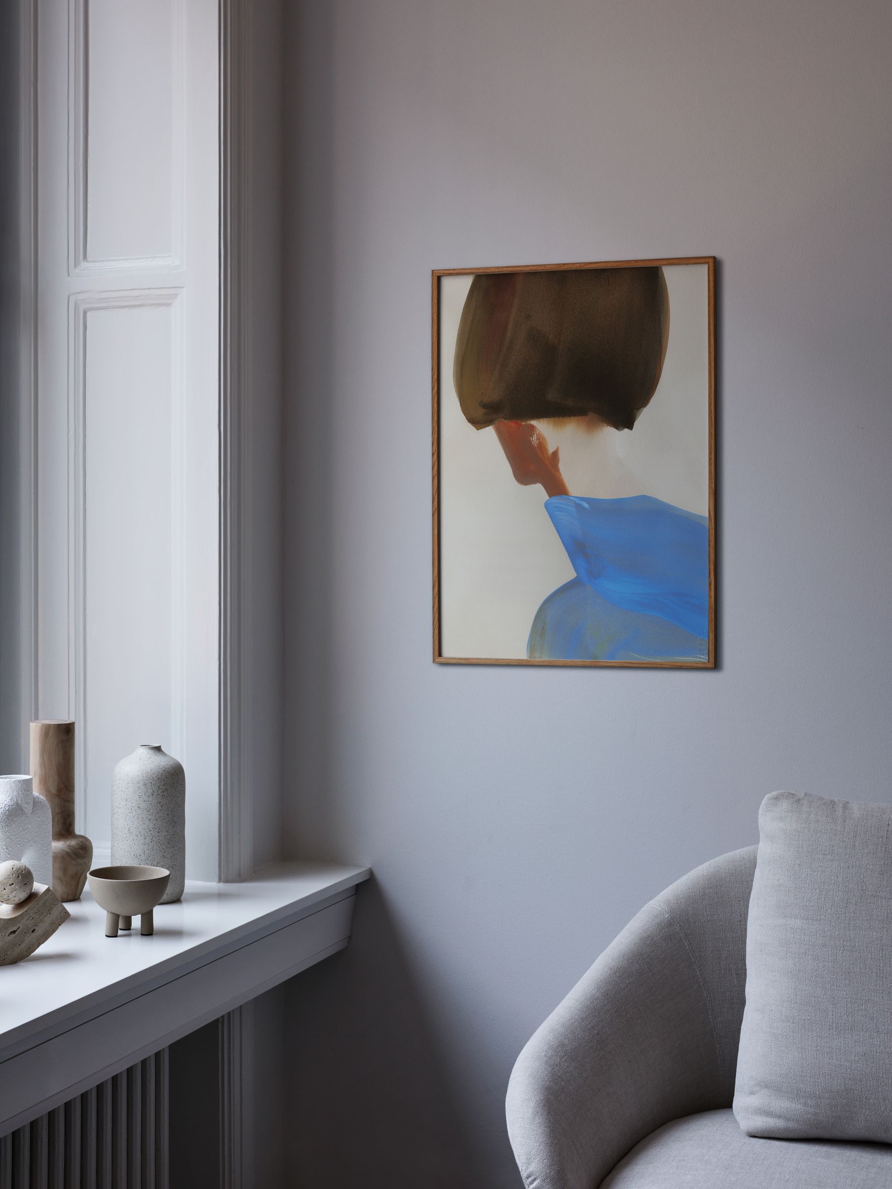 Paper Collective framed art print The Blue Cape, imported from the UK